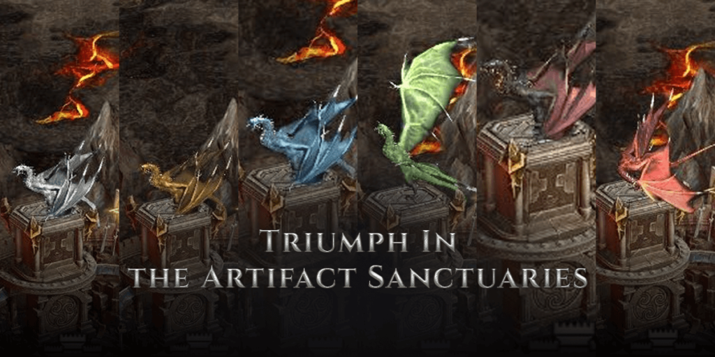"Header image stating: Triumph In the Artifact Sanctuaries"